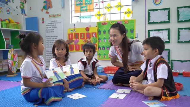 học sinh mầm non tiếp cận với phương pháp giáo dục tiên tiến, lấy trẻ làm trung tâm - ảnh: eva.vn