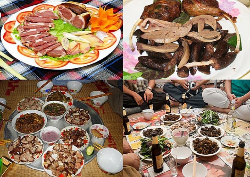 6/ Kiêng ăn các món ăn có ý nghĩa không tốt: Thịt chó, thịt vịt, cá mè,…