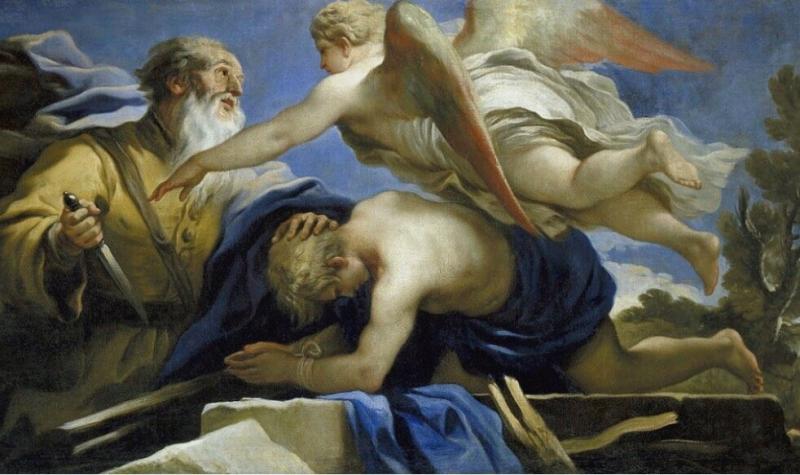 Abraham tuân theo lời Chúa, hiến tế con trai yêu dấu của mình và được thiên thần ngăn lại