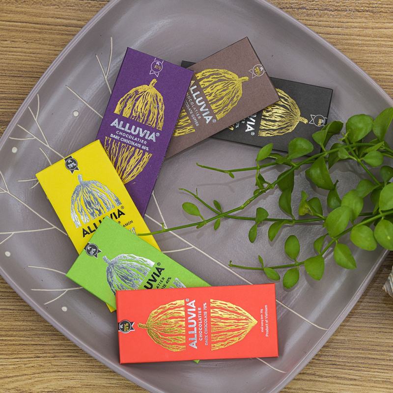 Alluvia Chocolate được làm từ  ca cao nguyên chất