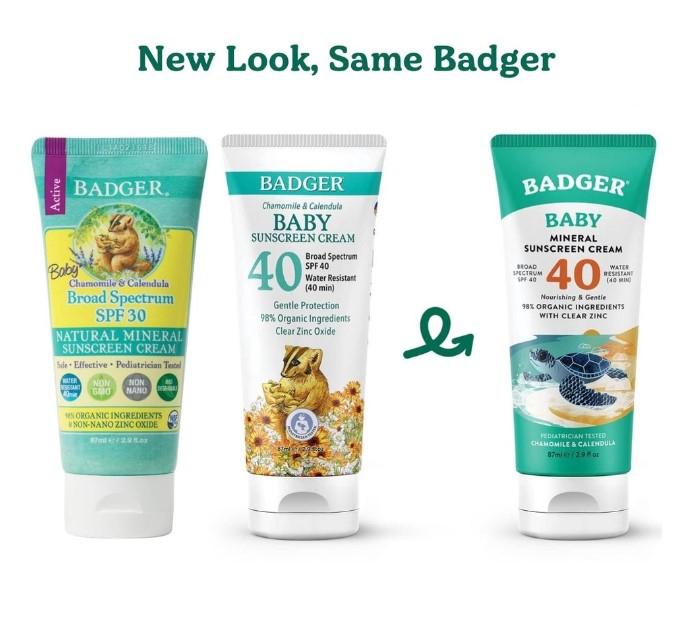 Badger Baby Sunscreen Cream SPF 40+