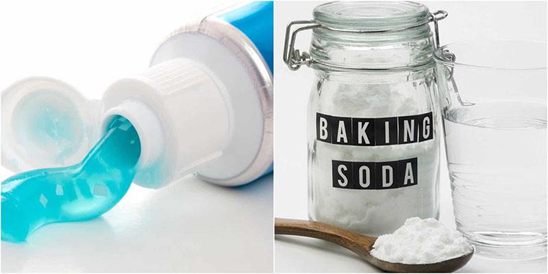 Baking soda với kem đánh răng cũng là một phương pháp hiệu quả