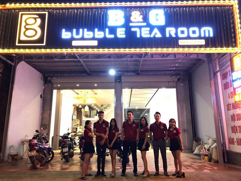Đội ngũ nhân viên trẻ trung của B & G Bubble Tea Room