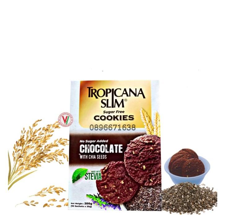 Bánh quy ăn kiêng hạt chia Tropicana Slim Chocolate