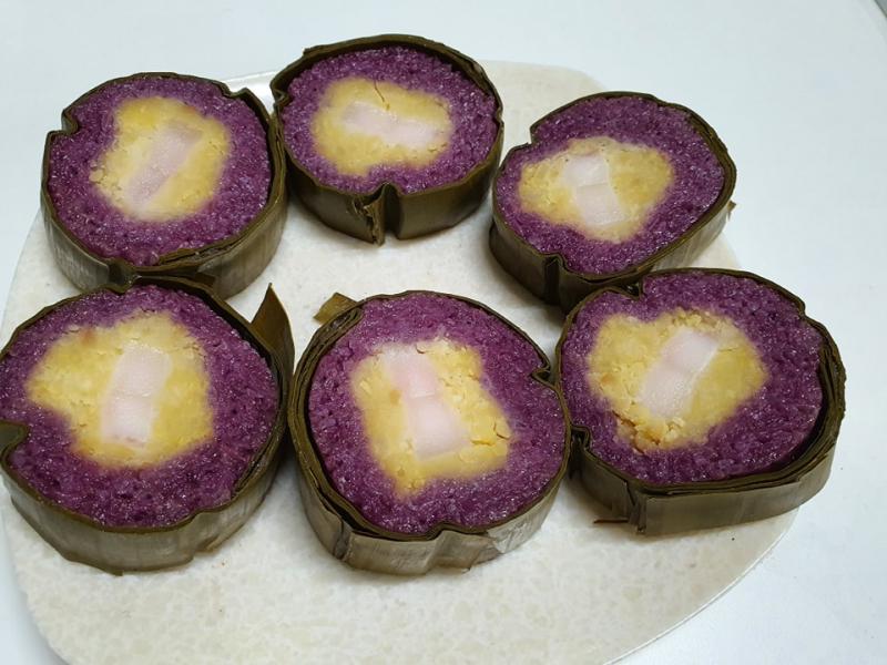 Bánh tét lá cẩm - Bánh Tét Huỳnh Thảo