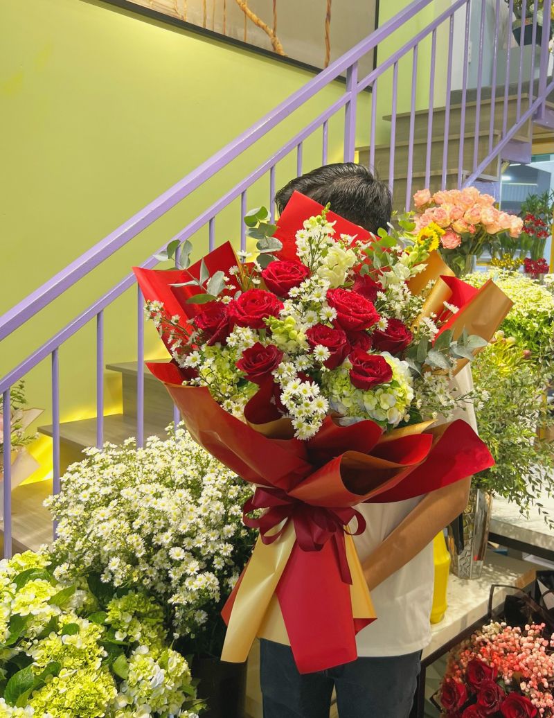 Hoa được thiết kế đẹp mắt ở BD florist