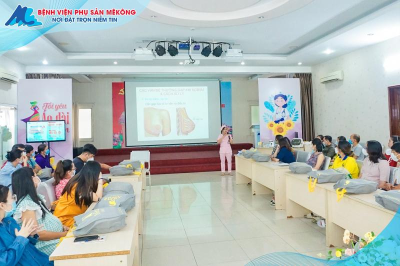 Bệnh viện Phụ Sản Mê Kông tổ chức lớp học tiền sản với chuyên đề: “HƯỚNG DẪN NUÔI CON BẰNG SỮA MẸ”