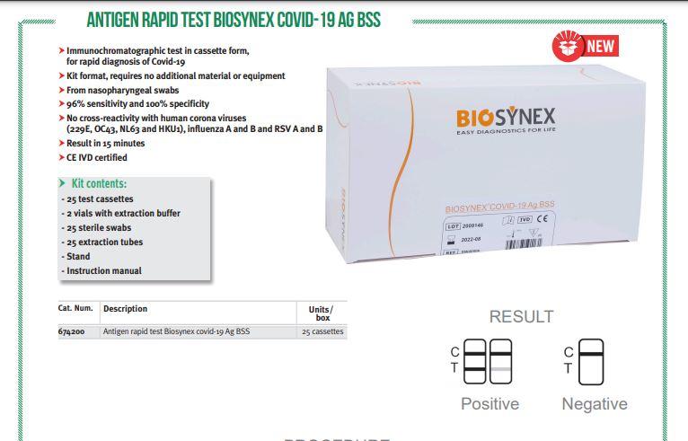Biosynex Covid-19 Ag BSS