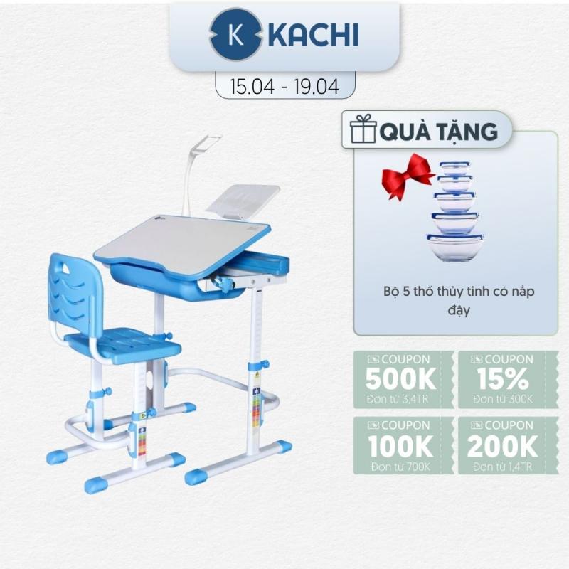 Bộ bàn học thông minh chống gù lưng Kachi MK102 – Màu xanh