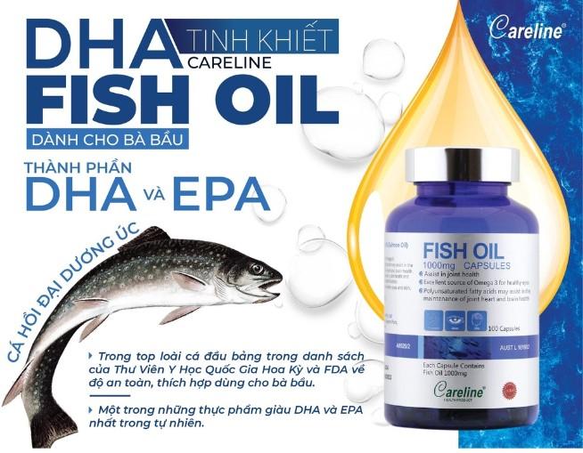 Bổ sung DHA cho bà bầu Fish Oil Careline