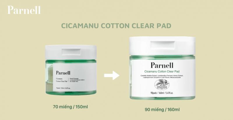Bông tẩy da chết Parnell Cicamanu Cotton Clear Pad