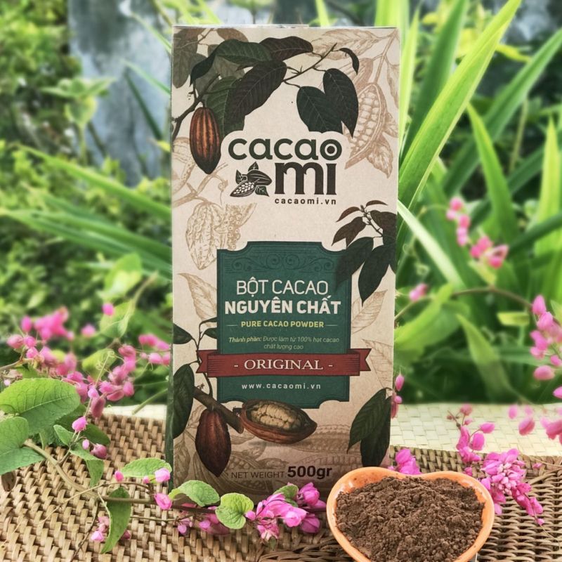 Bột cacao 100% nguyên chất không đường vị truyền thống CACAOMI Original