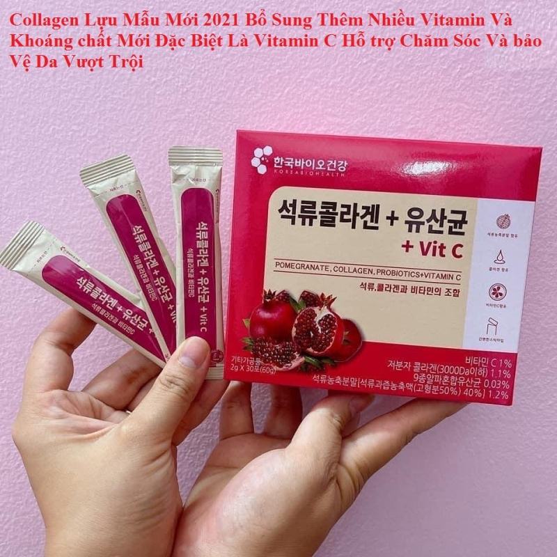 Bột Collagen lựu đỏ Korea Bio Cell Hàn Quốc