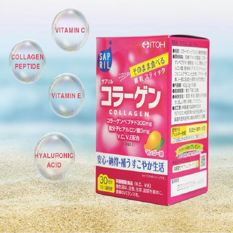 Bột uống dưỡng trắng Vitamin Collagen Naris Itoh