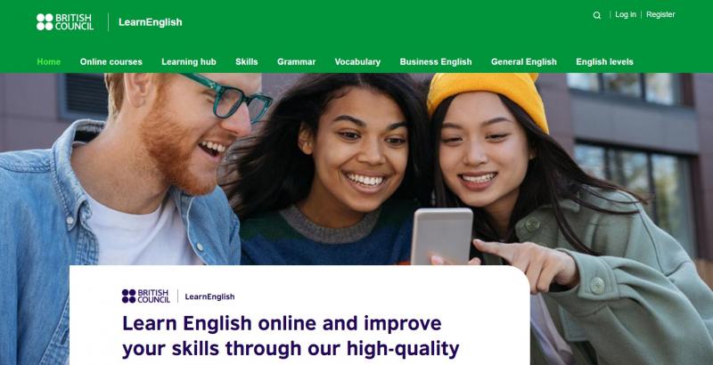 Trang web học tiếng Anh free British Council: Learn English Online