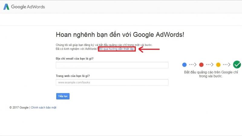 Bước 1: Truy cập Google AdWords