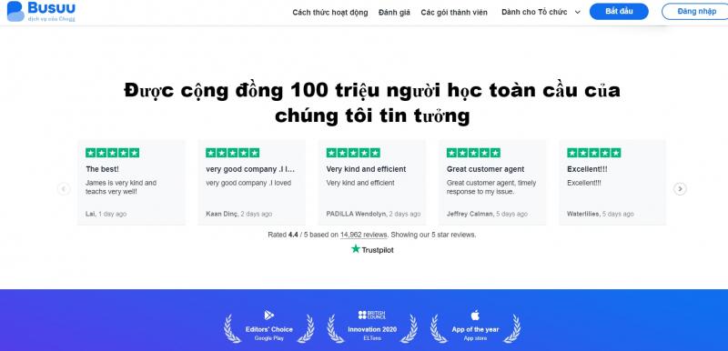 Trang web Busuu