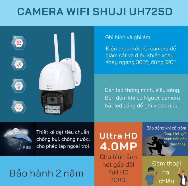 Camera IP Wifi Shuji UH725D