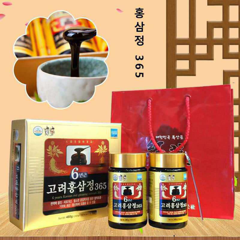 Cao Hồng sâm Hàn Quốc 365 là sản phẩm được tạo thành sau khi chiết xuất những tinh túy của củ hồng sâm