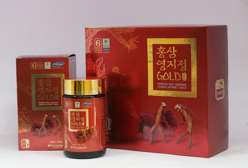 ﻿﻿Cao Hồng Sâm Linh Chi Pocheon Korean Red Ginseng Lingzhi Extract Gold 2 Lọ 240g