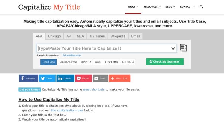 Capitalizemytitle.com