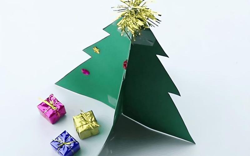 Cây thông Noel mini bằng giấy