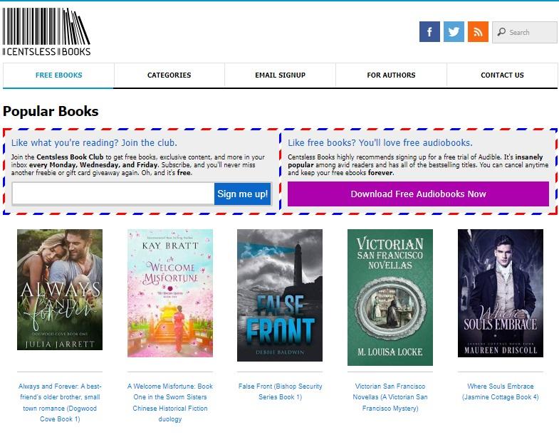 Centslessbooks.com sở hữu nhiều thể loại tiểu thuyết văn học lớn