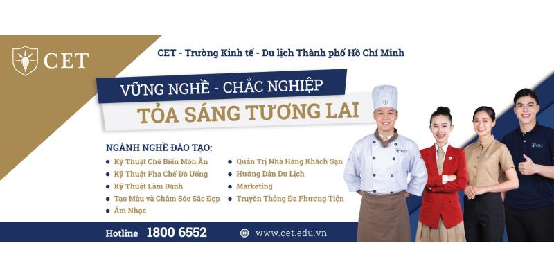 Khóa học quản lý nhà hàng tại CET - Trường Kinh tế Du lịch Thành Phố Hồ Chí Minh là một khóa học chuyên sâu nhằm cung cấp cho học viên kiến thức và kỹ năng quản lý hiệu quả trong ngành nhà hàng