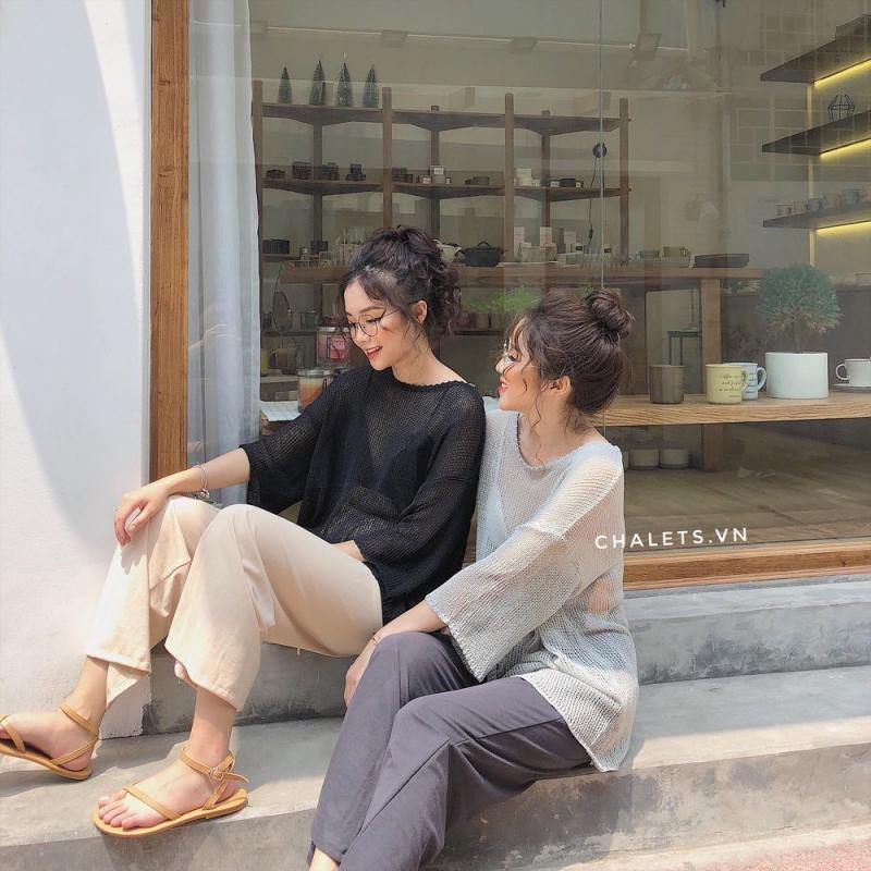 Áo lưới phong cách Hàn Quốc của Chalets Shop