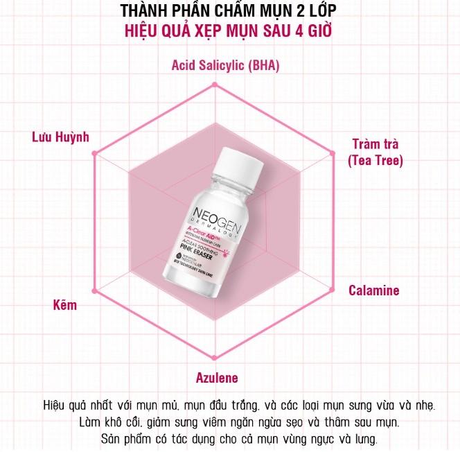 Chấm mụn Neogen Dermalogy A-Clear Aid Soothing Pink Eraser