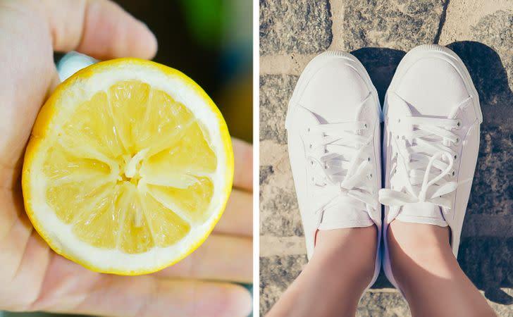 Nếu bạn muốn tẩy trắng giày một cách tự nhiên và an toàn, một phương pháp đơn giản mà bạn có thể thử là sử dụng chanh tươi