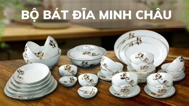 Bộ chén đĩa Minh Châu