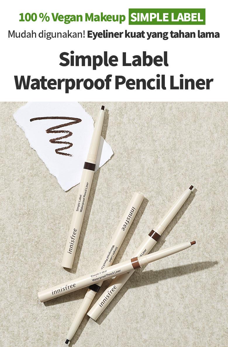 Chì kẻ mắt thuần chay chống nước innisfree Simple Label Waterproof Pencil Liner 0.1g