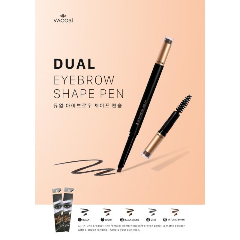 Chì mày định hình đa năng Vacosi  All-in-One Dual Eyebrow Shape Pen