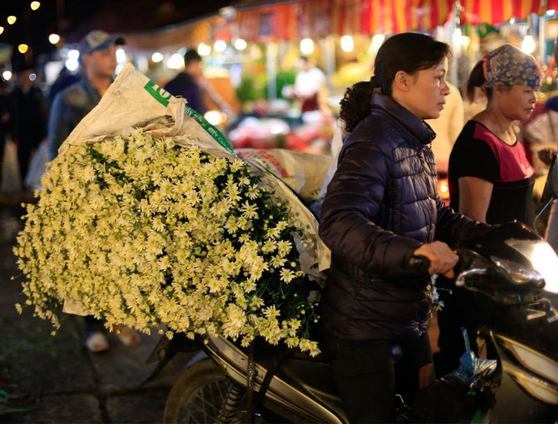 Chợ hoa đêm Mê Linh
