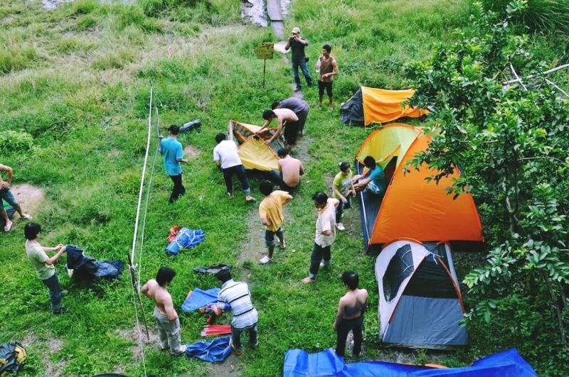 Các bạn có thể trãi nghiệm ngủ lều tại Nam Cát Tiên