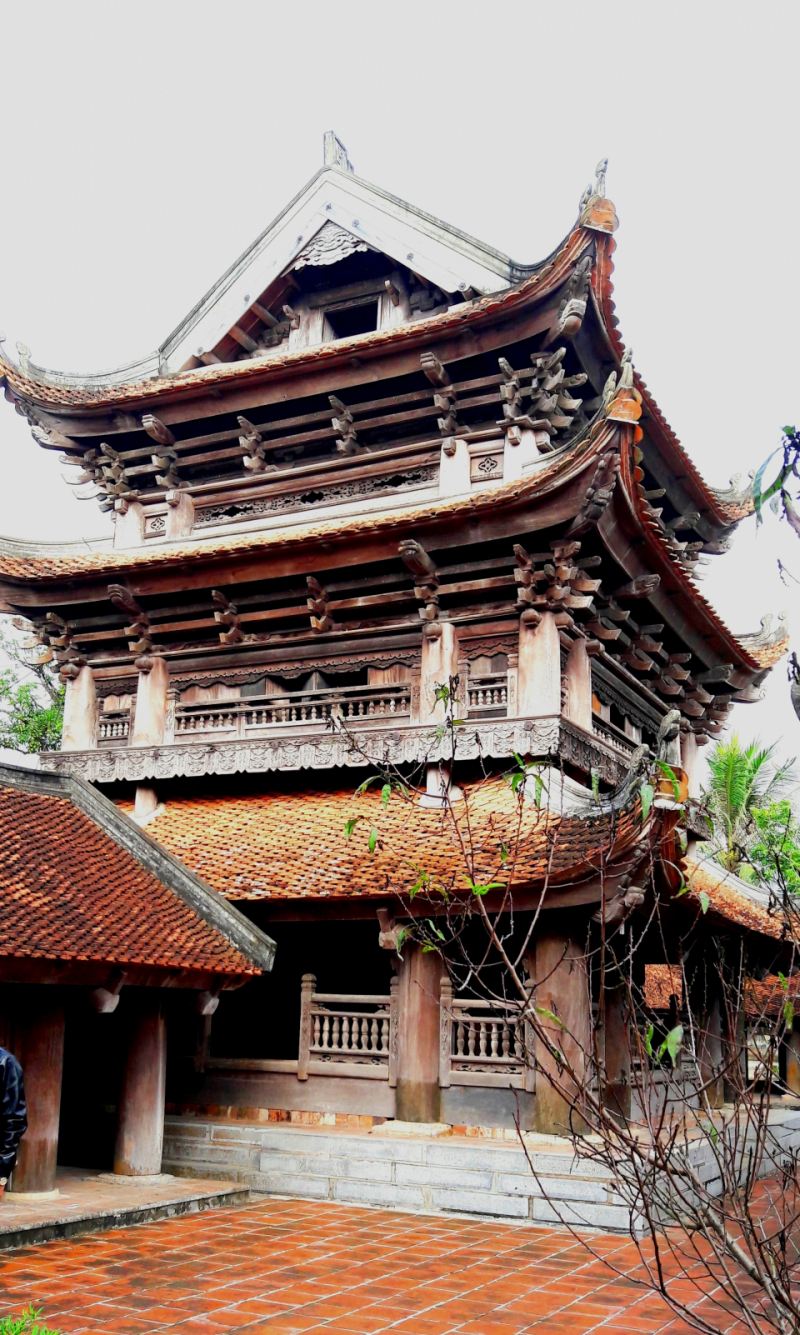 Gác chuông chùa Keo với kiến trúc độc đáo