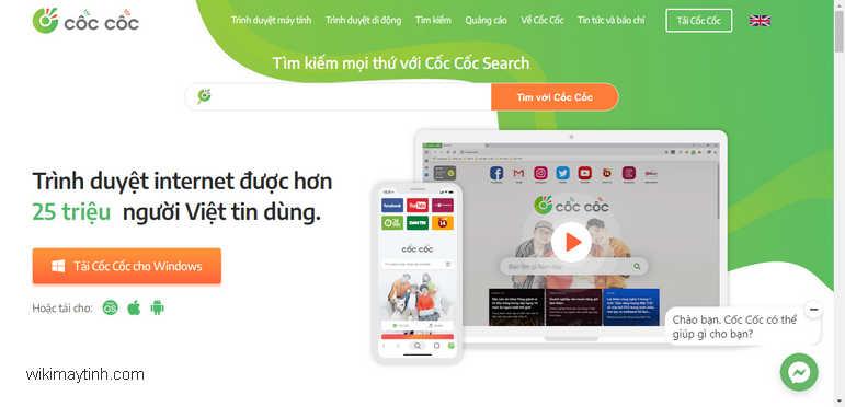 Cốc Cốc là một website cung cấp công cụ tìm kiếm thuần Việt