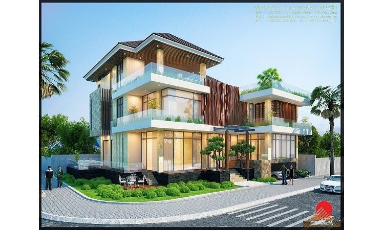 Biệt thự do CTCP tư vấn xây dựng và đầu tư Quang Nguyễn thiết kế