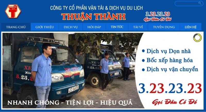 Website của Công Ty Cổ Phần Vận Tải & Dịch Vụ Du Lịch Thuận Thành