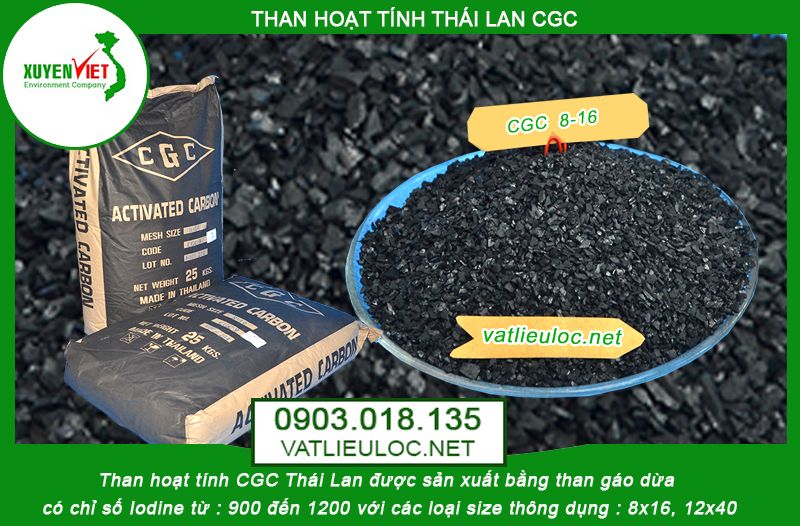 Than hoạt tính CGC Thái Lan – Công ty Môi Trường Xuyên Việt phân phối