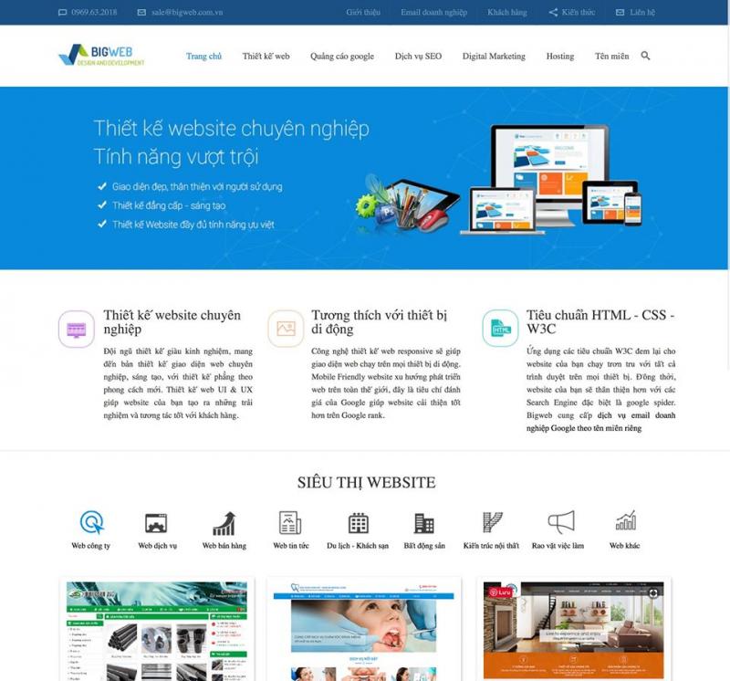 Công ty thiết kế website Bigweb
