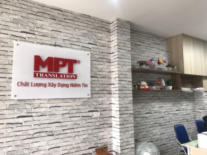 Công ty TNHH Dịch Thuật Đa Ngôn Ngữ MPT (Dịch Thuật Công Chứng MPT)