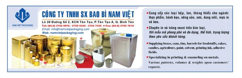 Mẫu quảng cáo của công ty TNHH sản xuất bao bì Nam Việt
