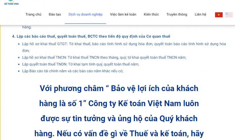 Công ty TNHH Tư Vấn Giải Pháp Kế Toán Việt Nam - Kế toán Vina