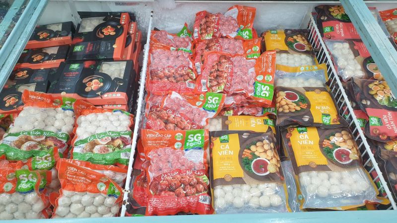 Gian hàng thực phẩm đông lạnh Co.op Mart Đà Nẵng