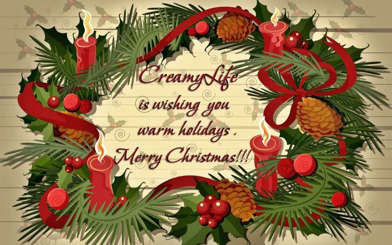 Creamy Life is wishing you warm holidays. Merry Christmas!