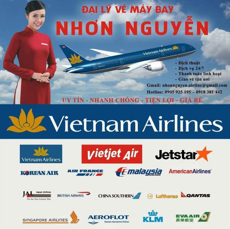 Đại lý vé máy bay giá rẻ - Nhơn Nguyễn