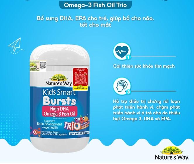 Dầu cá Kids Smart Omega 3 Fish Oil High DHA