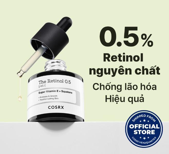 Dầu dưỡng Cosrx The Retinol 0.5 Oil chống lão hóa cho người đã dùng quen Retinol